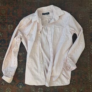 Everlane Red and White Striped Casual Shirt